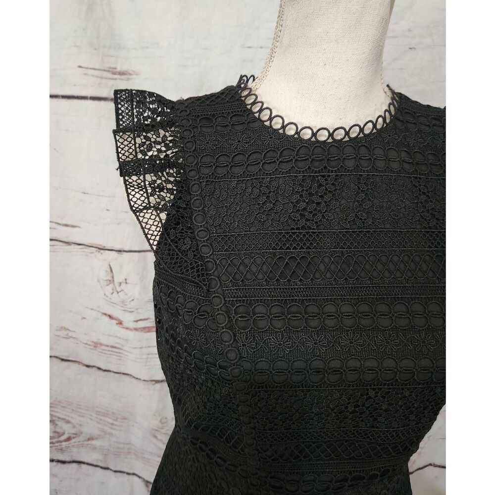 J. Crew Cap Sleeve Ruffle Dress in Mixed Lace Size 2 NWT - Picture 5 of 7